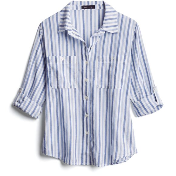 Sanctuary Tops - NWT Boyfriend Stripped Blouse